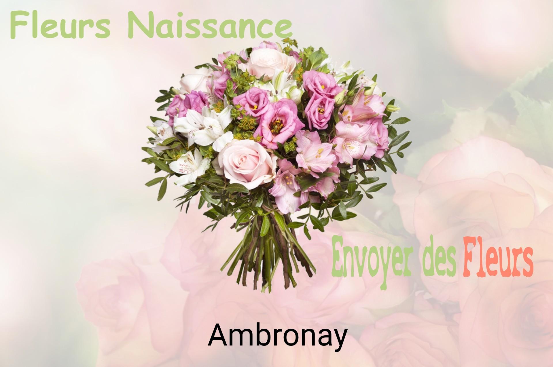 Bouquet de fleurs de naissance livré à Ambronay